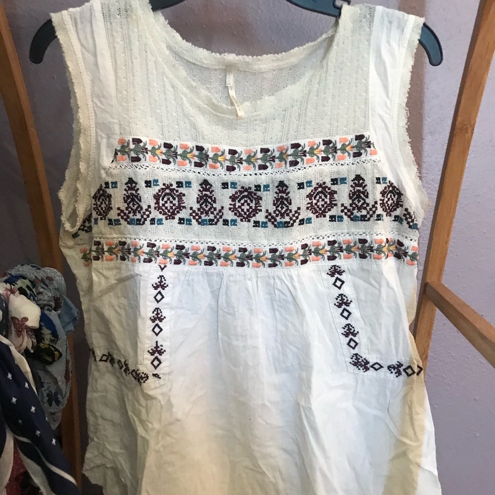 Cream Floral Blouse